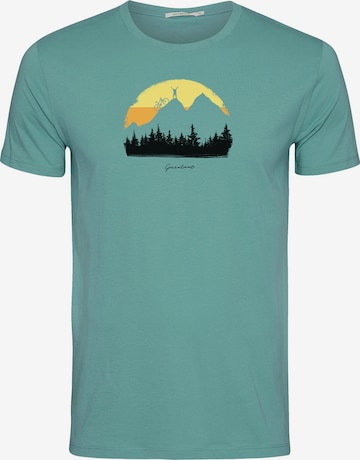 T-Shirt 'Nature Forest Happy' GREENBOMB en vert : devant
