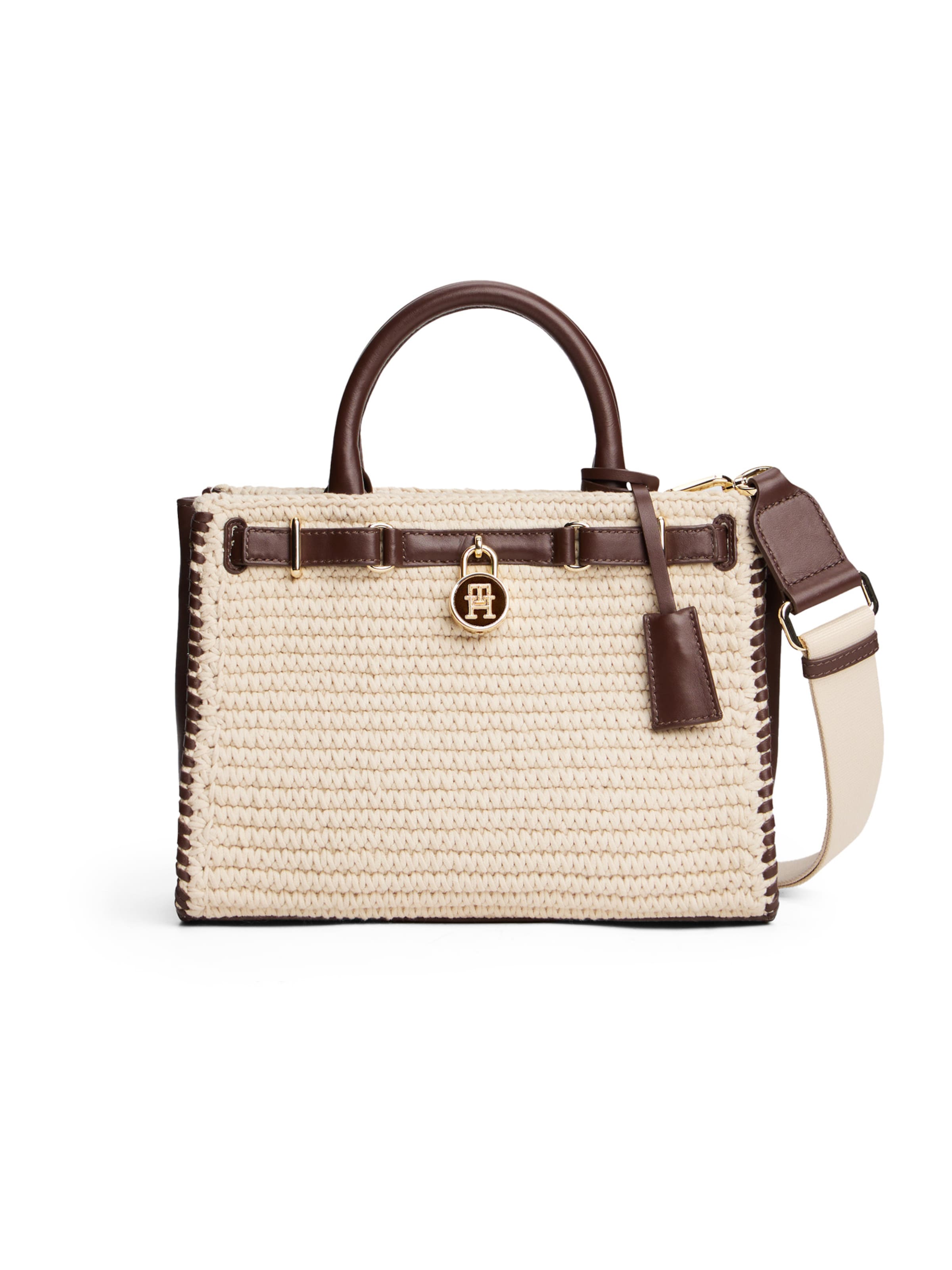 TOMMY HILFIGER Kabelka - krémová / tmavohnedá, Produkt