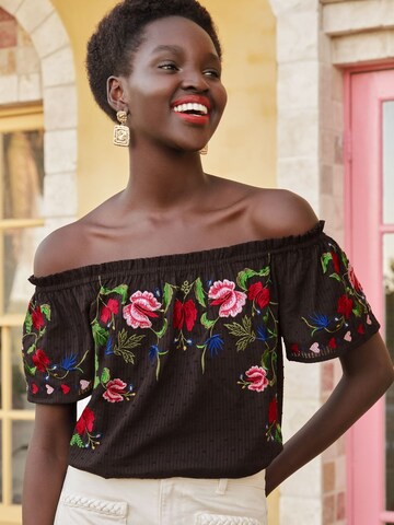 love & roses Bluse in Schwarz