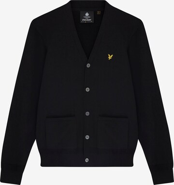 Lyle & Scott Knit Cardigan in Black: front