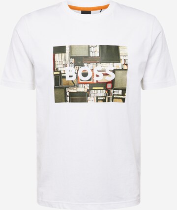 T-Shirt 'Heavy' BOSS en blanc : devant