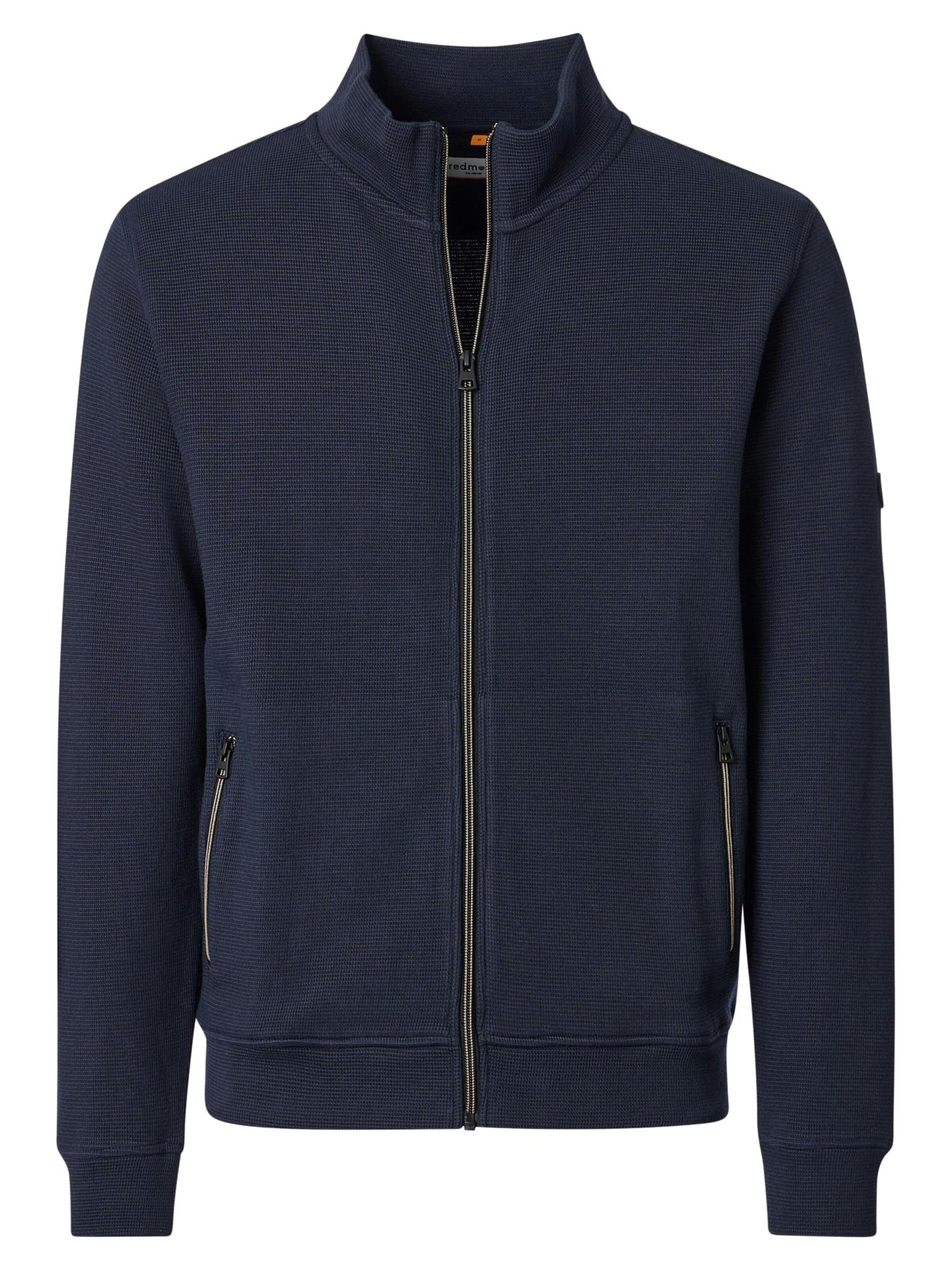 redmond Zip-Up Hoodie 'Basic' in Blue: front