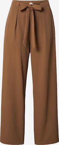 Guido Maria Kretschmer Collection Pleat-Front Pants 'Nola' in Brown: front