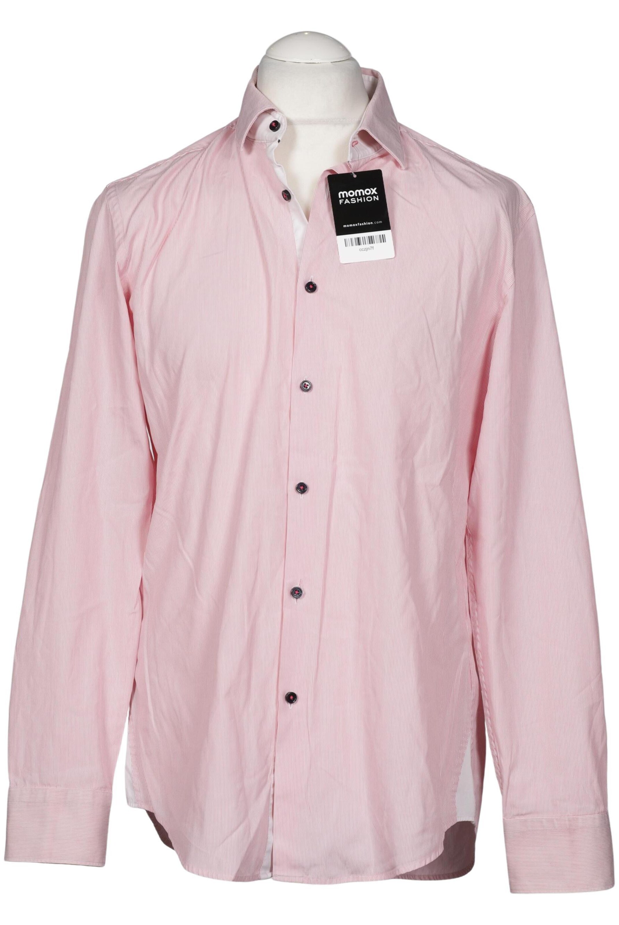 BOSS Black Button Up Shirt in L in Pink: front
