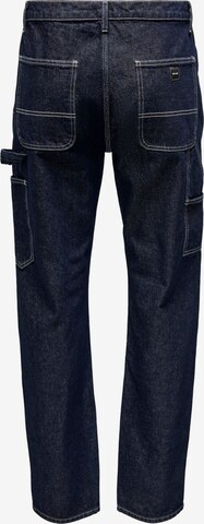 Only & Sons Loosefit Cargojeans 'EDGE' in Blau