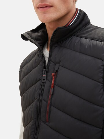 TOM TAILOR Weste in Schwarz