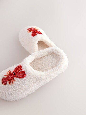 Pantoufle Next en blanc