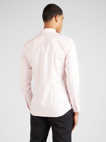 JACK & JONES Super Slim Fit Button Up Shirt 'JJPRParma' in Pink
