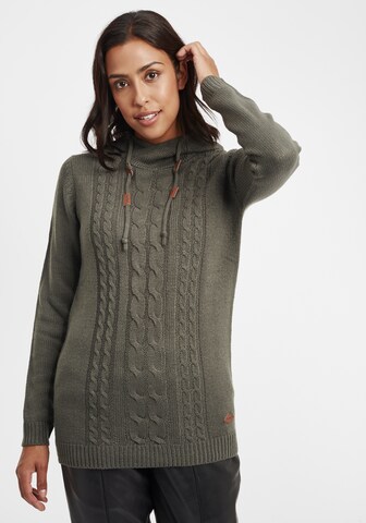 Oxmo Pullover 'Cable' in Grün: Vorderseite