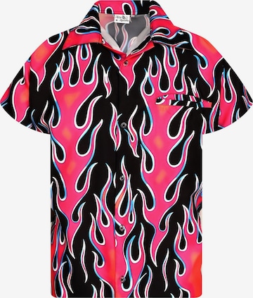 Maglietta 'Flames Wild' di King Kameha in rosa: frontale