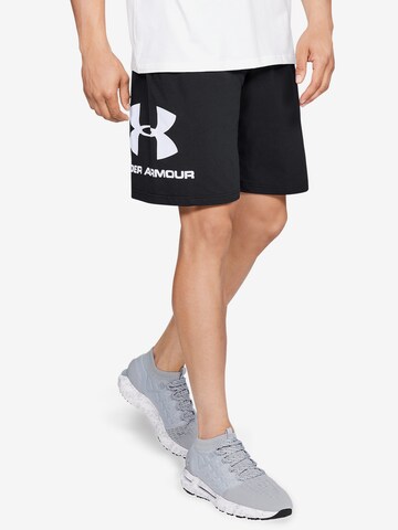 Regular Pantalon de sport UNDER ARMOUR en noir : devant