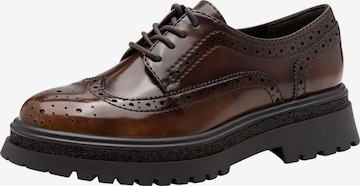 Tamaris Lace-Up Shoes in Brown: front