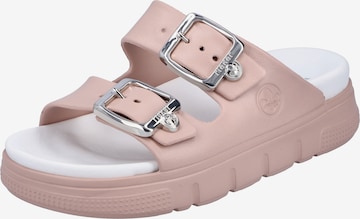 Rieker Pantolette in Pink: predná strana