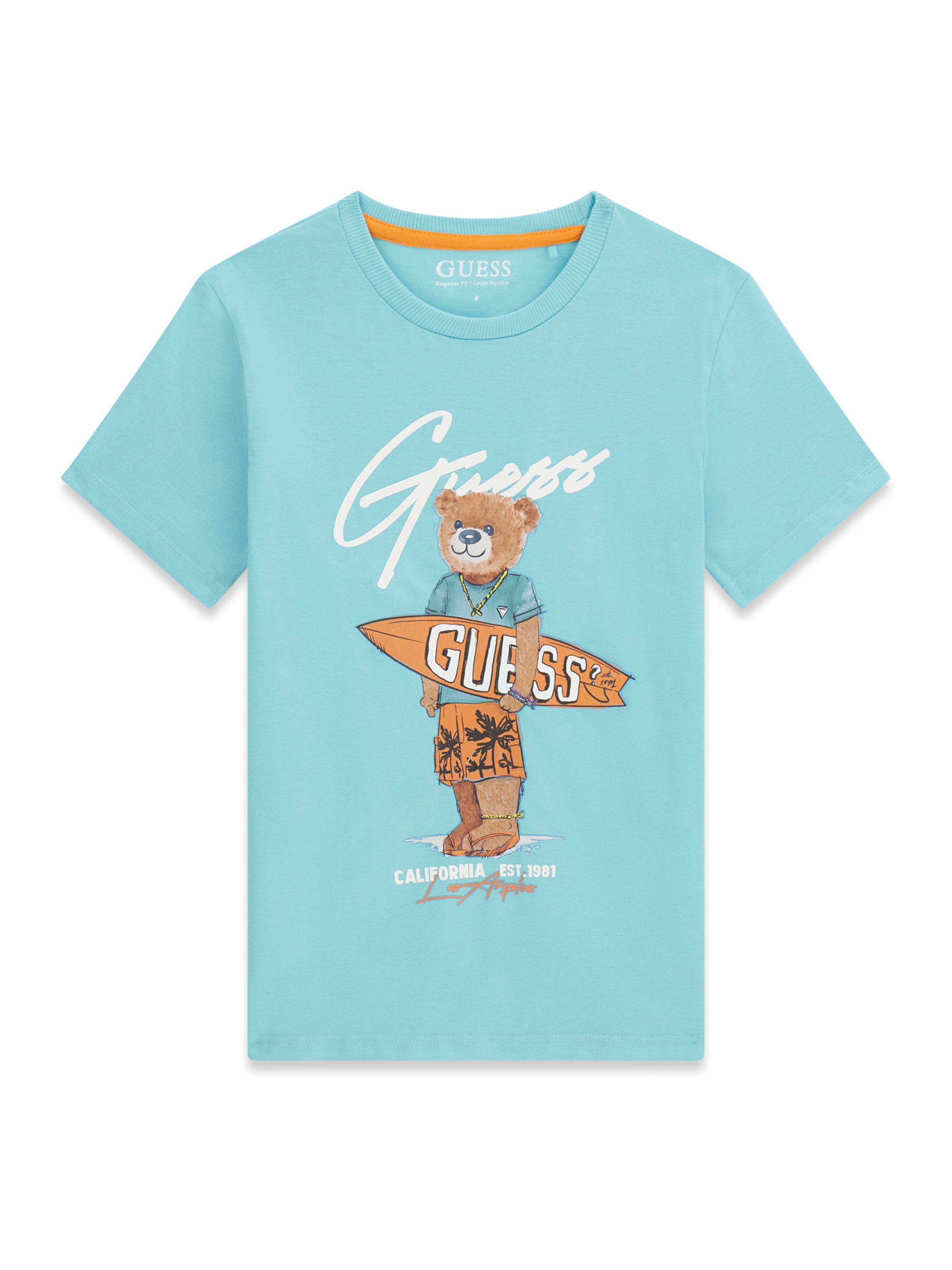 T-Shirt GUESS en vert : devant