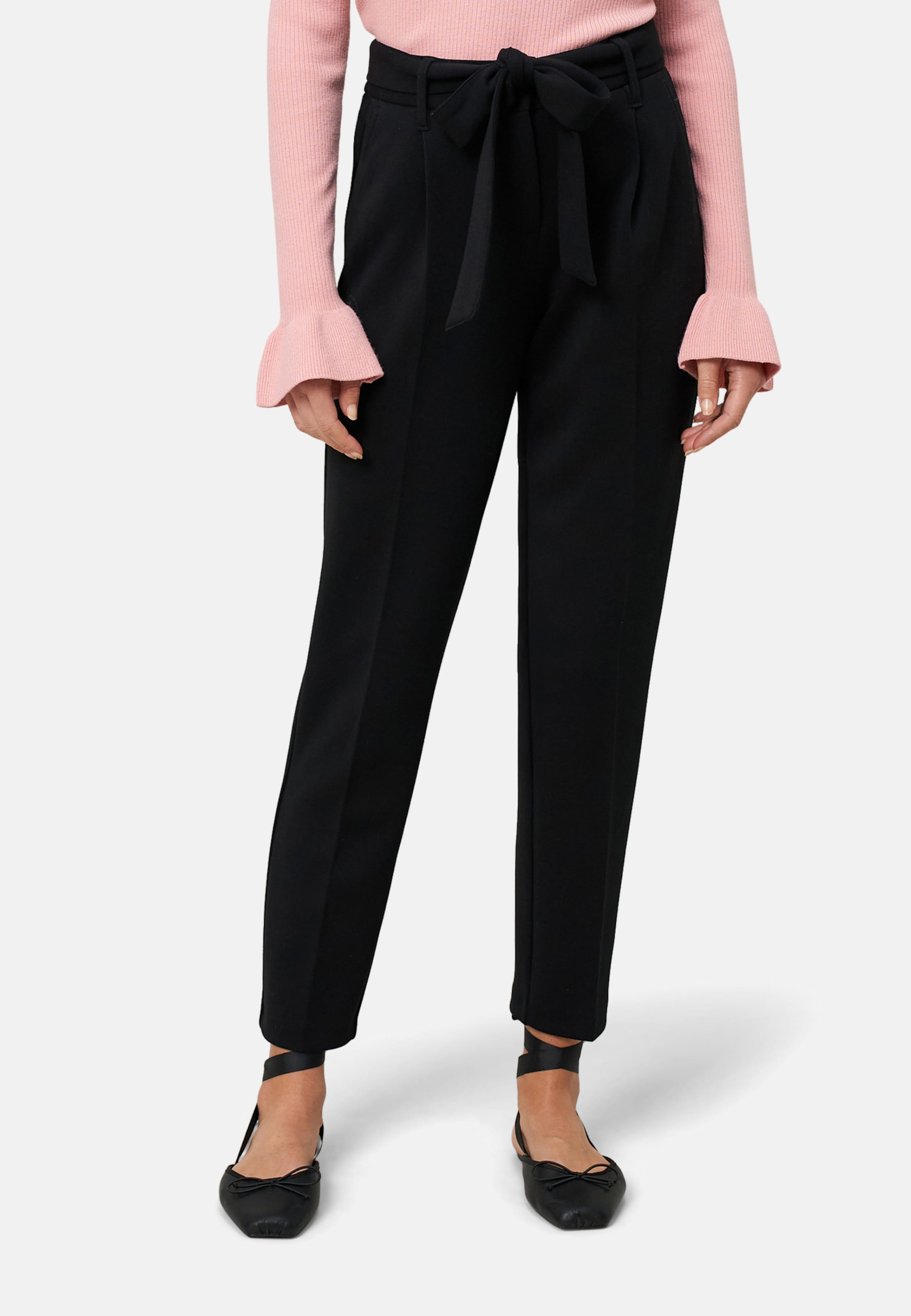 zero Skinny Hose in Schwarz: Vorderseite