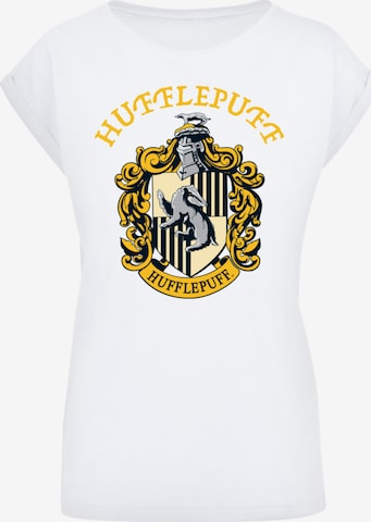 F4NT4STIC Shirt 'Harry Potter Hufflepuff Crest' in Weiß: predná strana