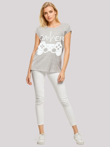 T-shirt 'Gamer Heartbeat' F4NT4STIC en gris