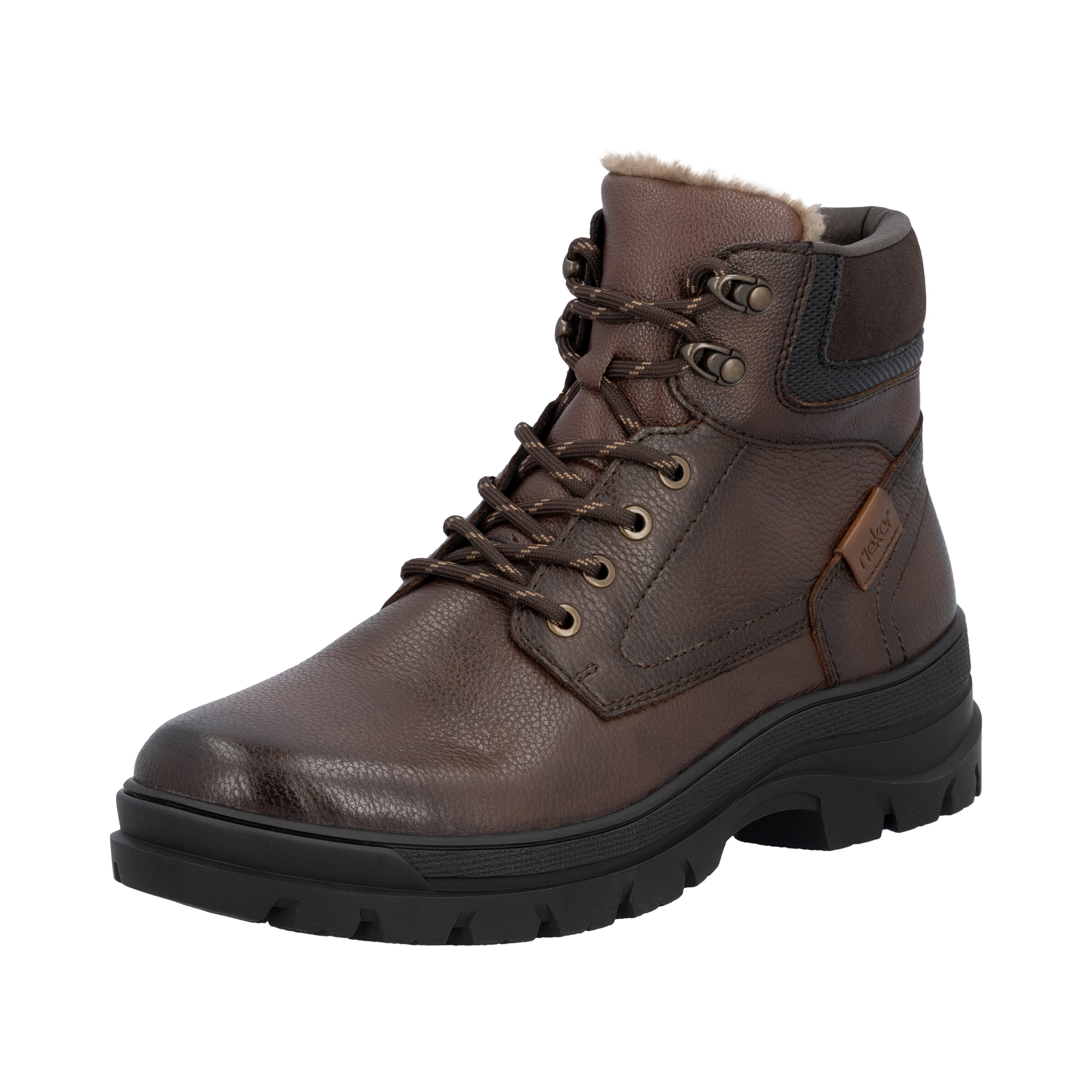 Rieker Lace-Up Boots in Brown: front