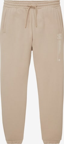 Pantalon TOM TAILOR DENIM en beige : devant