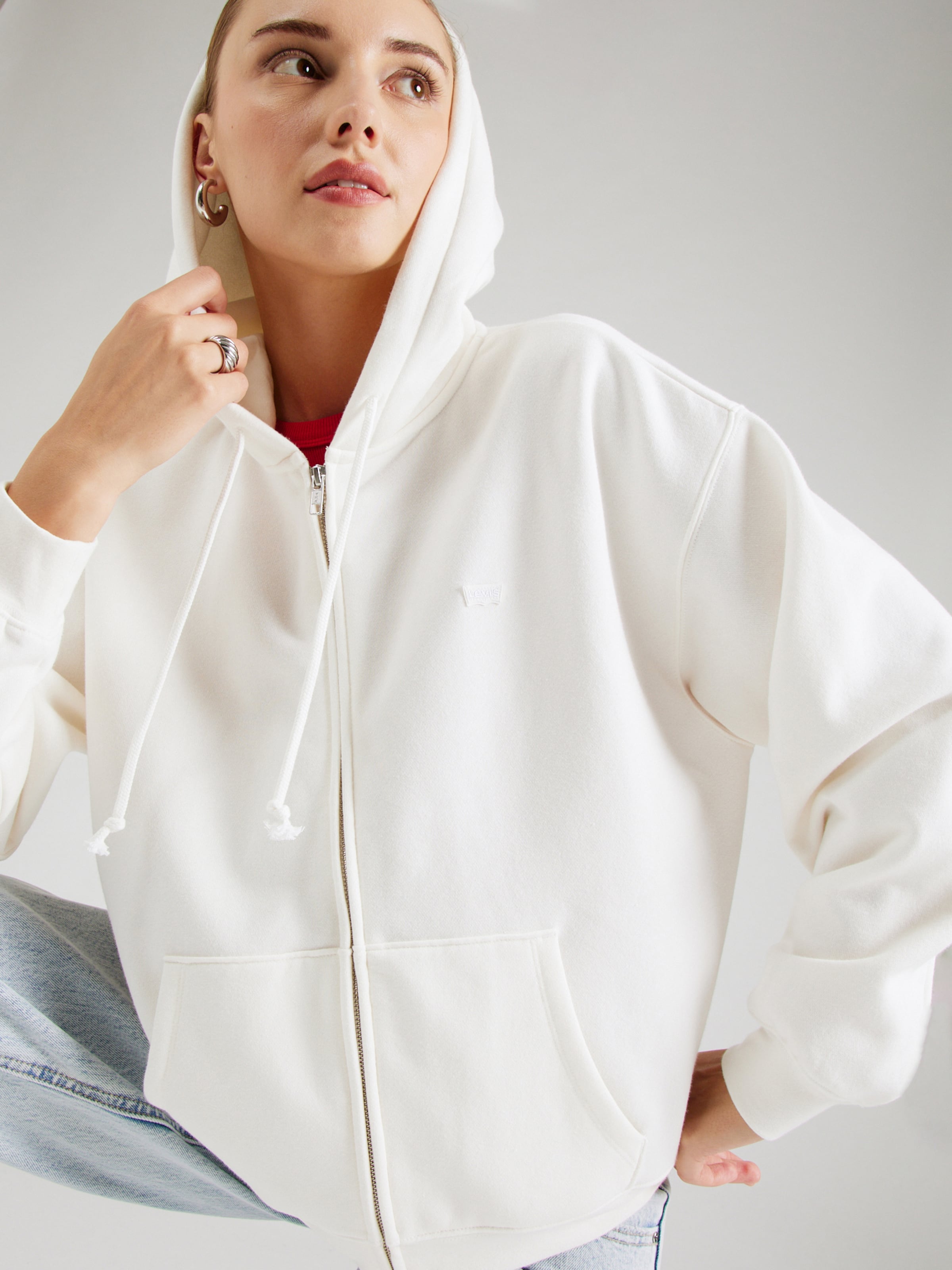 LEVI'S ® Hanorac 'Everyday Zip Hoodie' pe Alb | ABOUT YOU