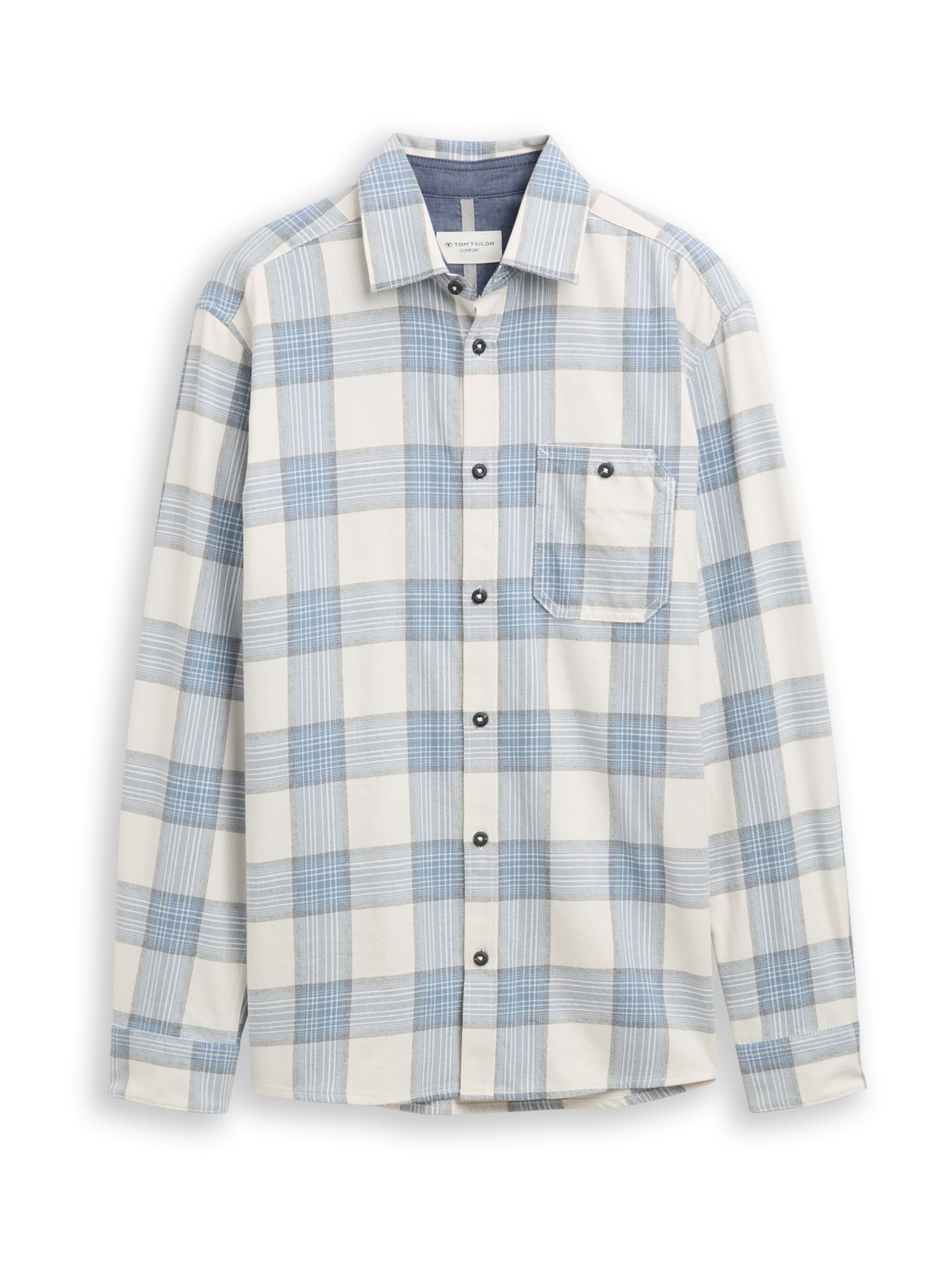 Chemise TOM TAILOR en beige : devant