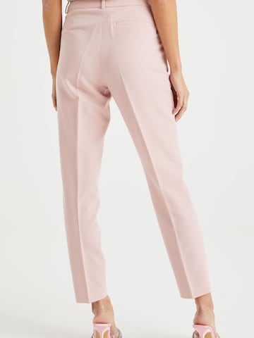 WE Fashion - Slimfit Calças em rosa