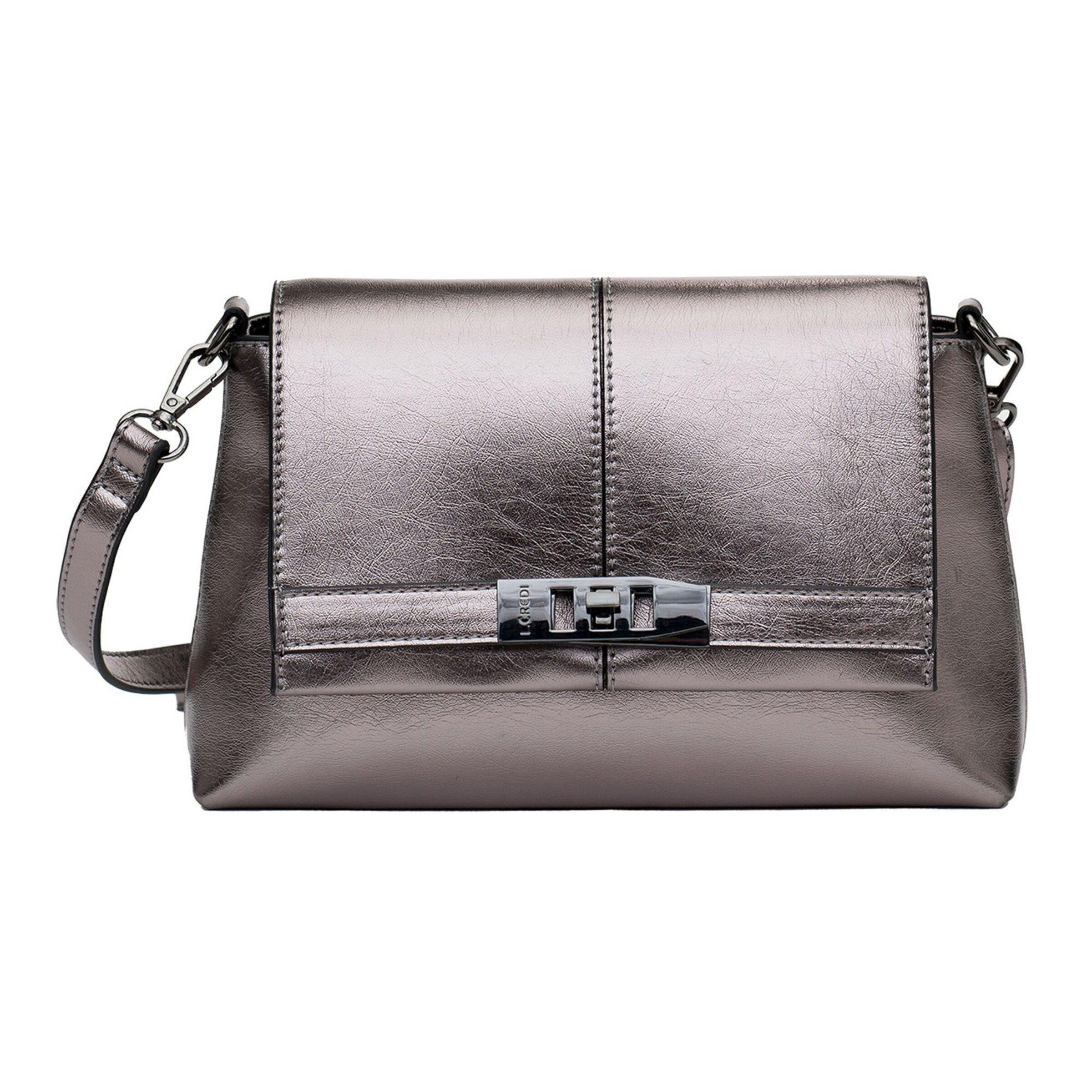 L.CREDI Schoudertas 'Pamela' in Brons: voorkant