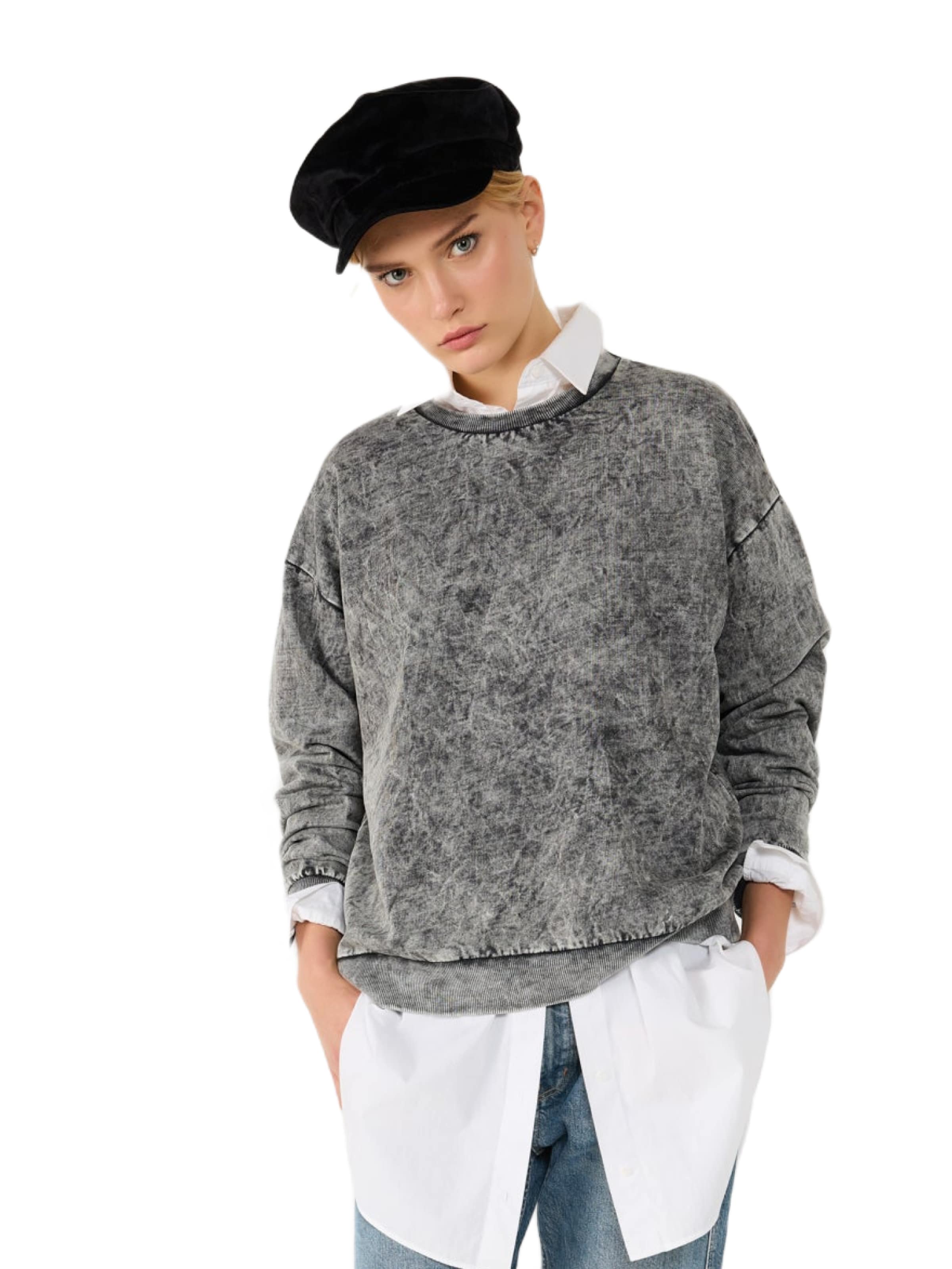 No Matter What Sweatshirt in Grijs: voorkant