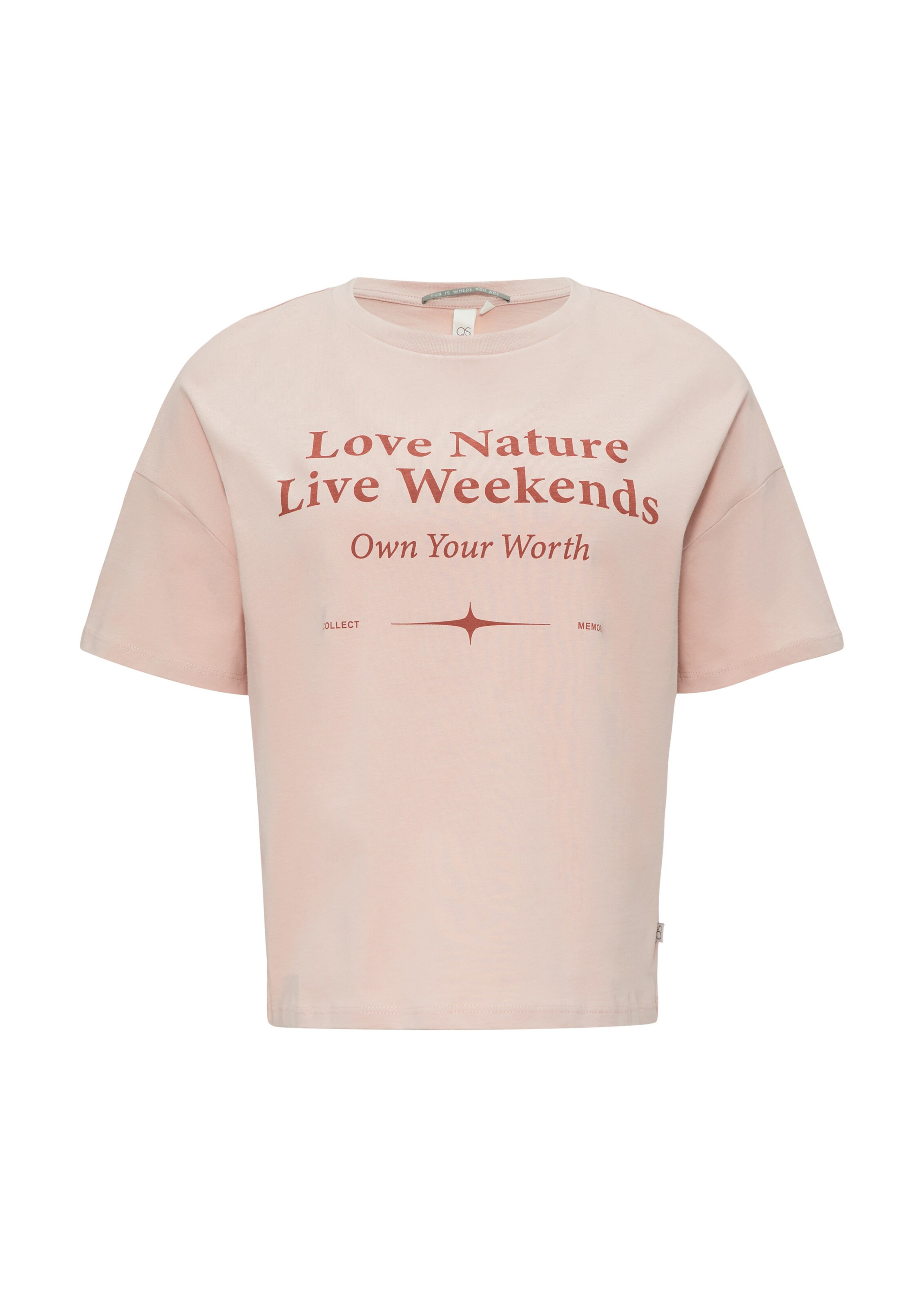 T-shirt QS en rose : devant