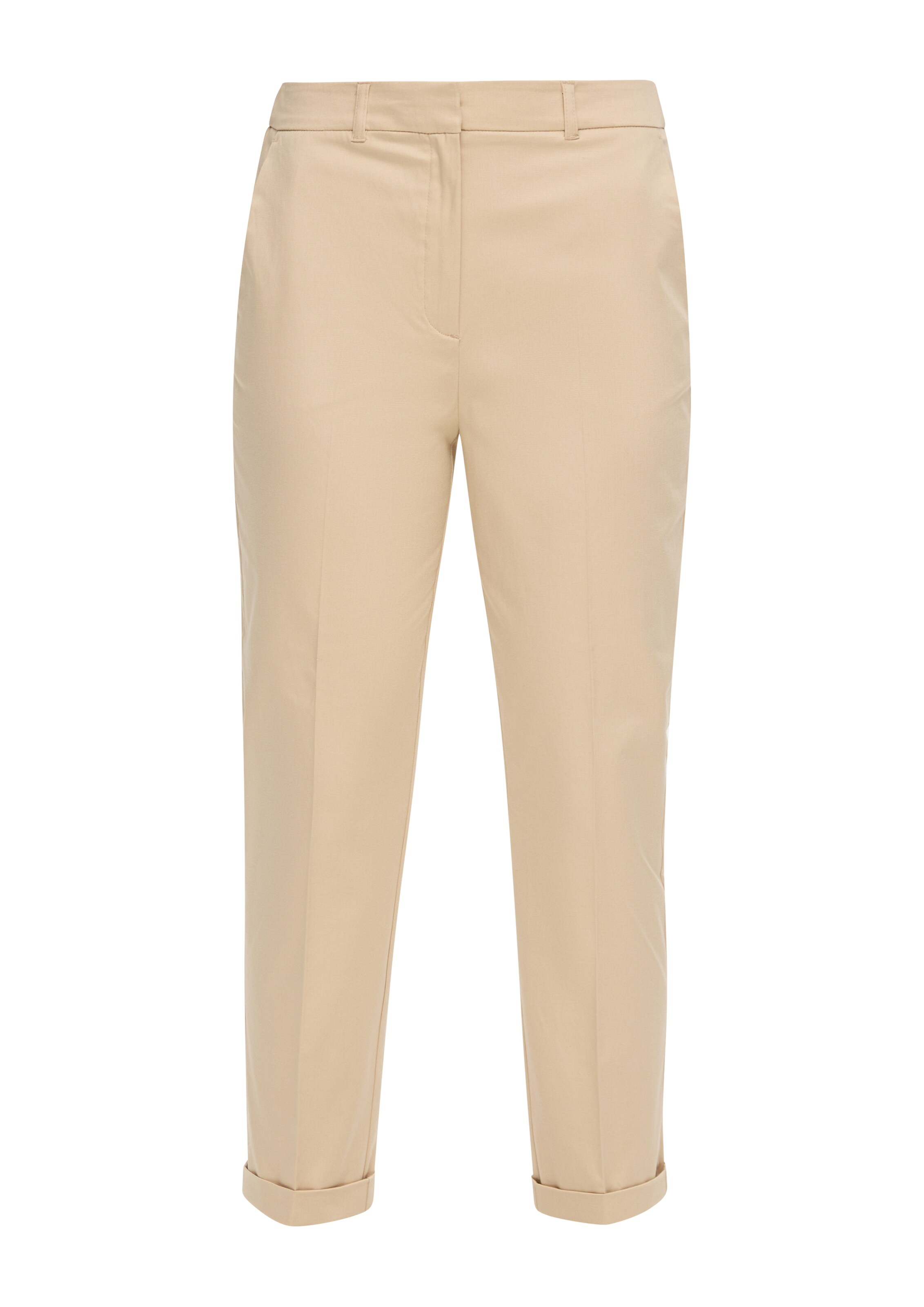 s.Oliver BLACK LABEL Bügelfaltenhose in Beige: Vorderseite