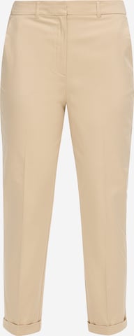 s.Oliver BLACK LABEL Tapered Pleated Pants in Beige: front