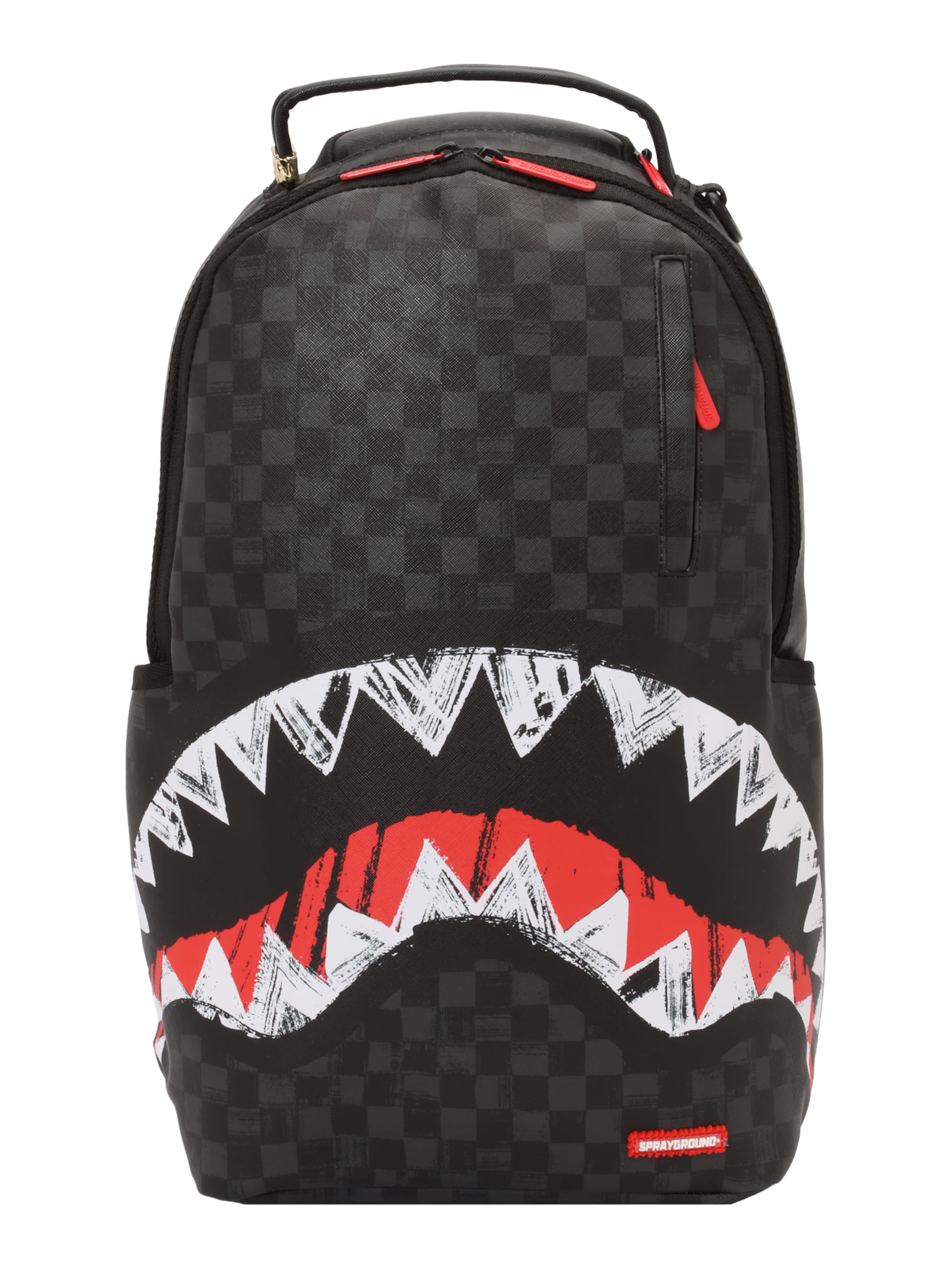 Sprayground Rucksack 'Scribble Shark' in Schwarz: Vorderseite