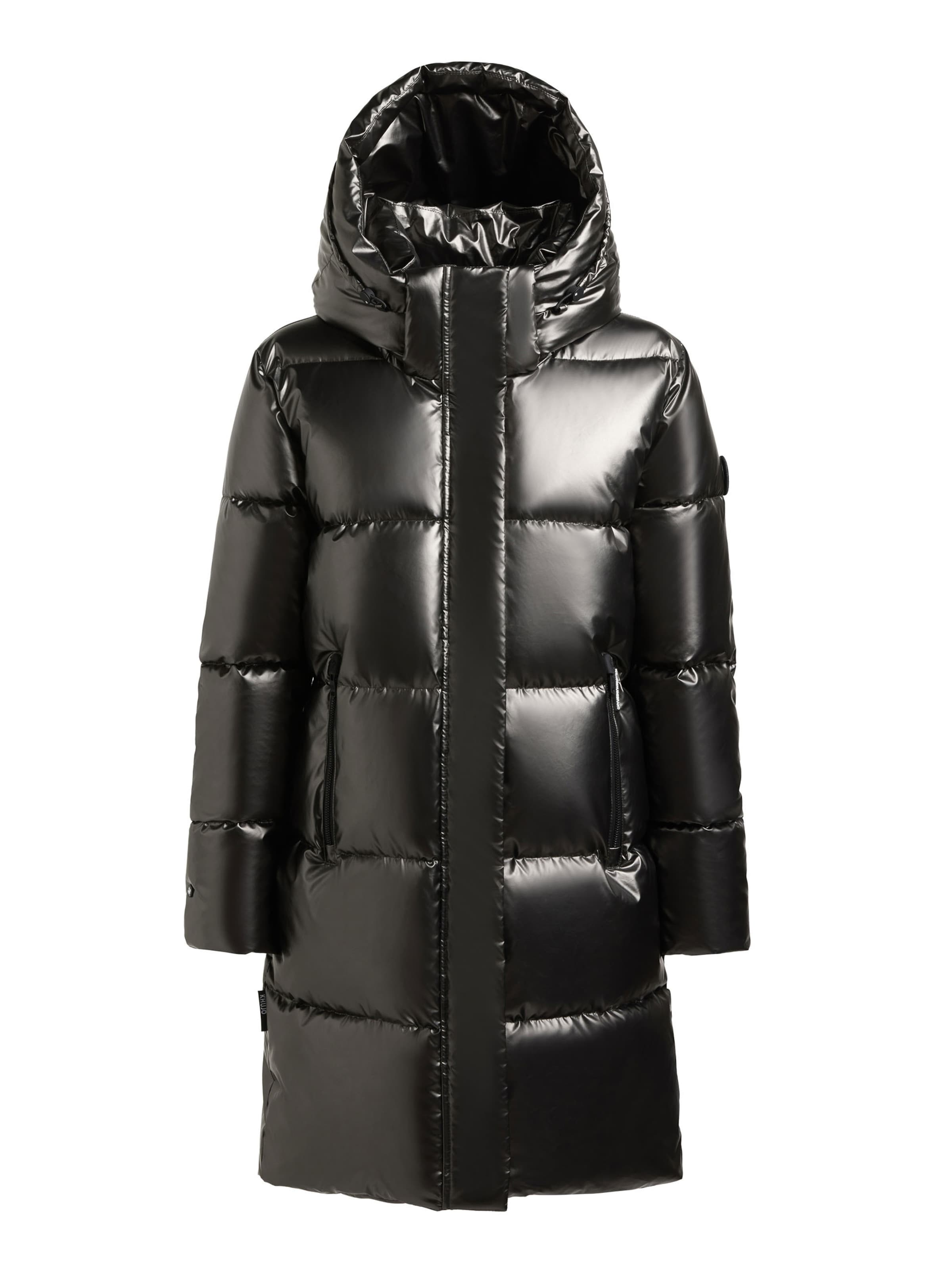 khujo - Abrigo de invierno 'Haya3 Shiny' en negro: frente