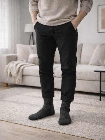 NERS Socks 'Wool Nordic' in Grey: front