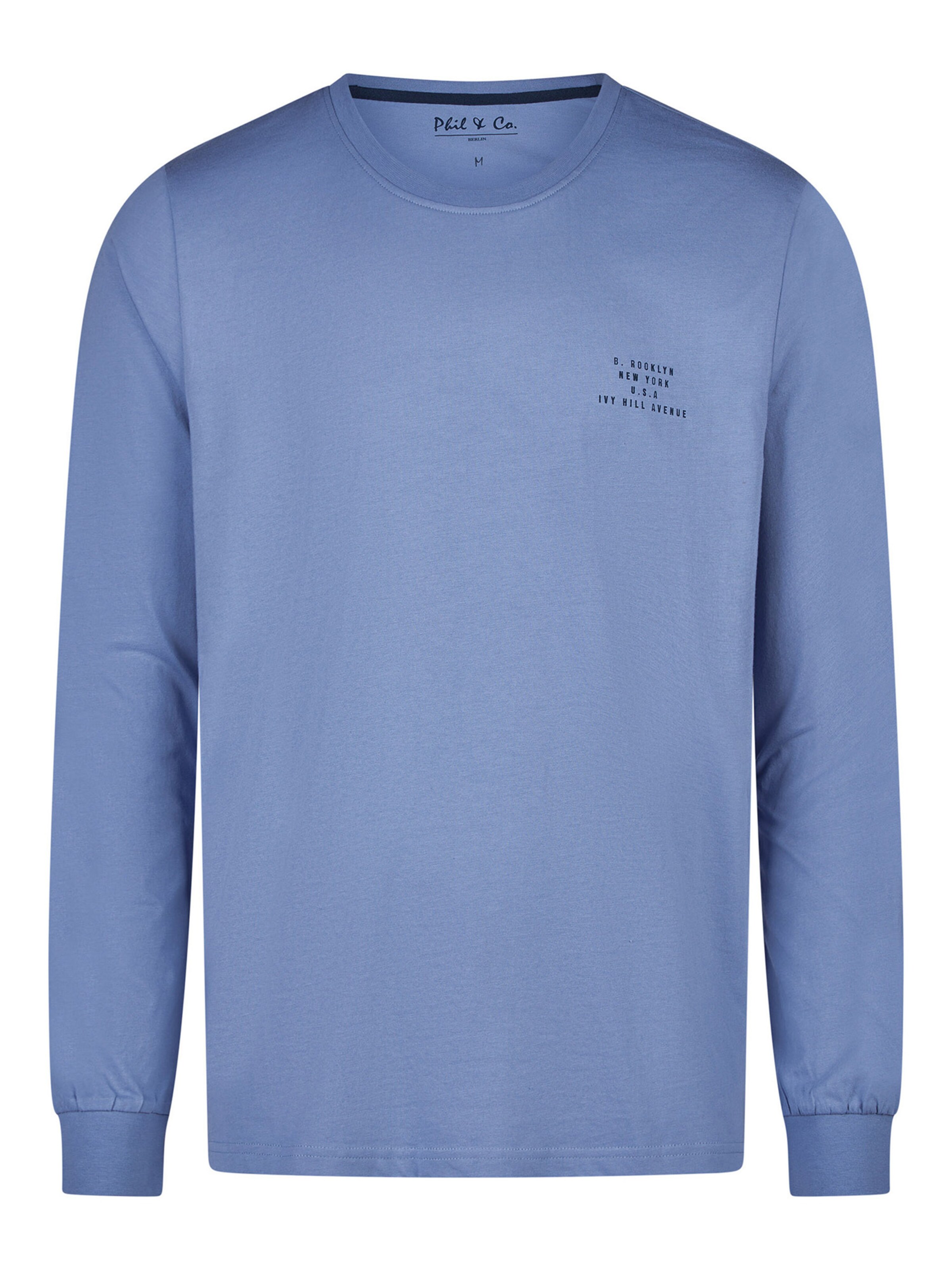 Phil & Co. Berlin Pajamas long ' Classics ' in Blue