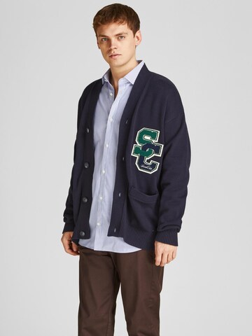 JACK & JONES - Casaco de malha 'Prep' em azul