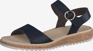 Paul Green Sandalen met riem in Blauw: voorkant