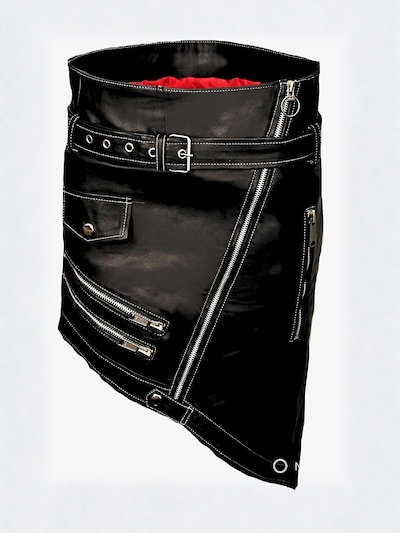 Be  Noble Rock 'Lederrock diagonal' in schwarz, Produktansicht