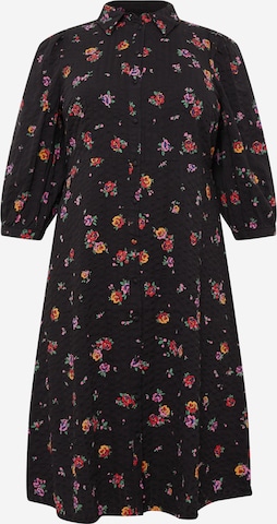 Robe-chemise Vero Moda Curve en noir : devant