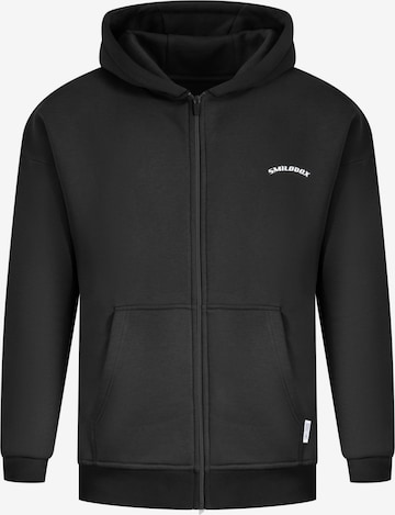 Smilodox Zip-Up Hoodie 'Daron' in Black: front