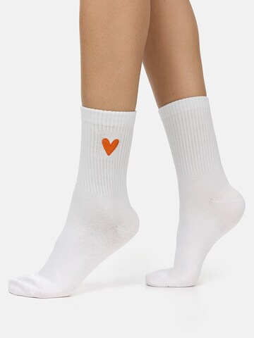 Chaussettes ' Good Vibes Motiv Statement Socken Tennissocken ' Nur Die en blanc