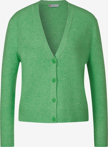 STREET ONE Knit Cardigan in Green: front