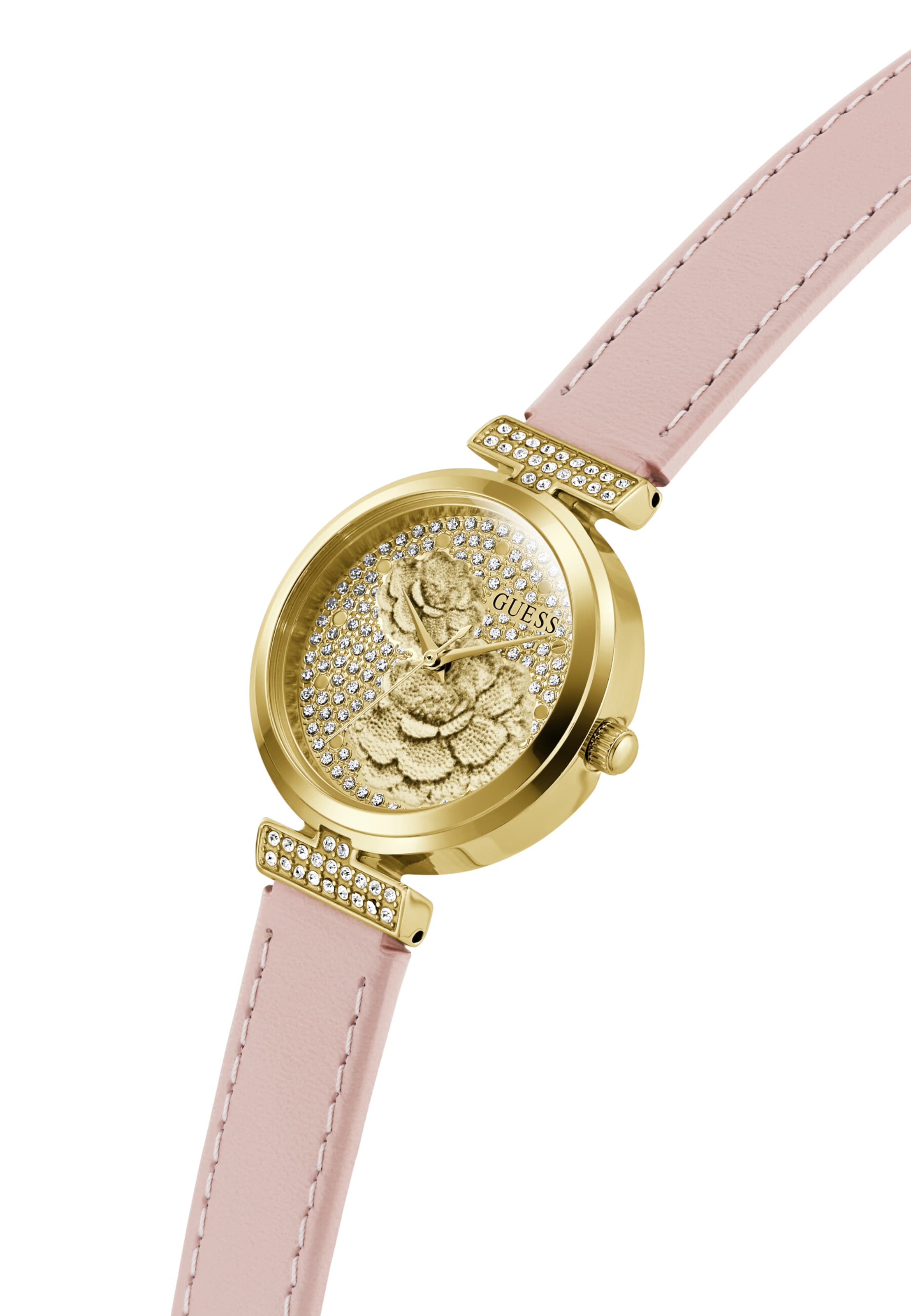 GUESS Analoguhr 'ARRAY' in Pink