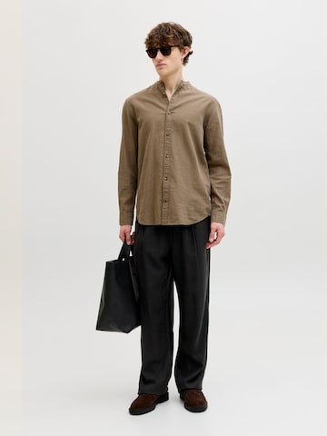 JACK & JONES - Pierna ancha Pantalón plisado en negro