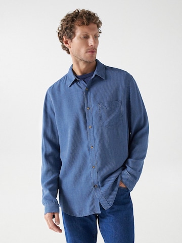 Salsa Jeans Regular fit Button Up Shirt in Blue: front