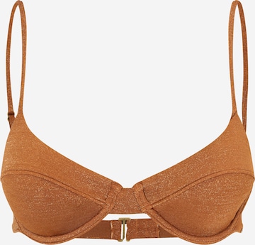 Hauts de bikini RIP CURL en marron : devant