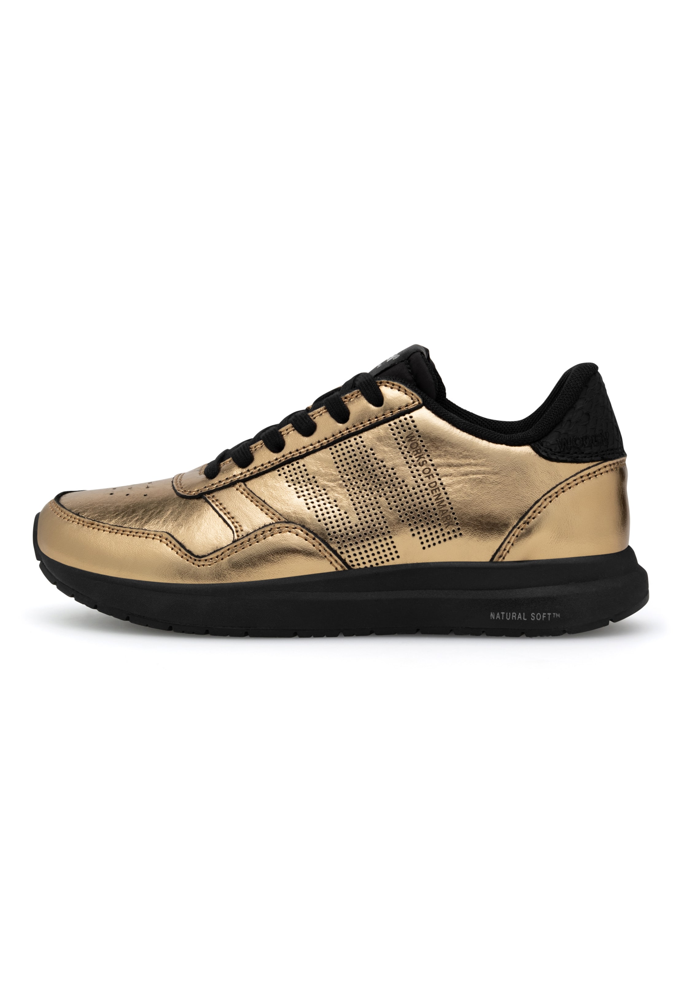 WODEN Sneaker low ' Nicoline Metallic ' i guld: forside