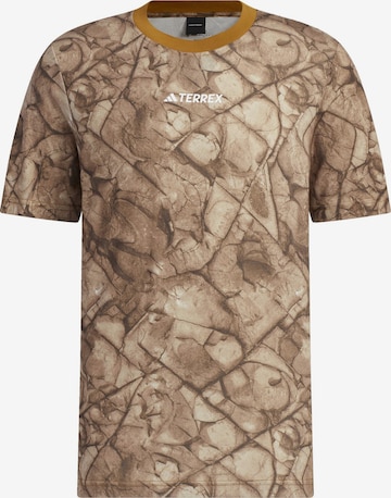 ADIDAS TERREX Functioneel shirt 'National Geographic' in Bruin: voorkant