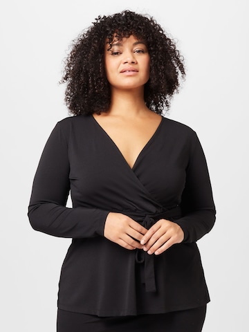 Vila Curve Blouse 'BORNEO' in Black: front