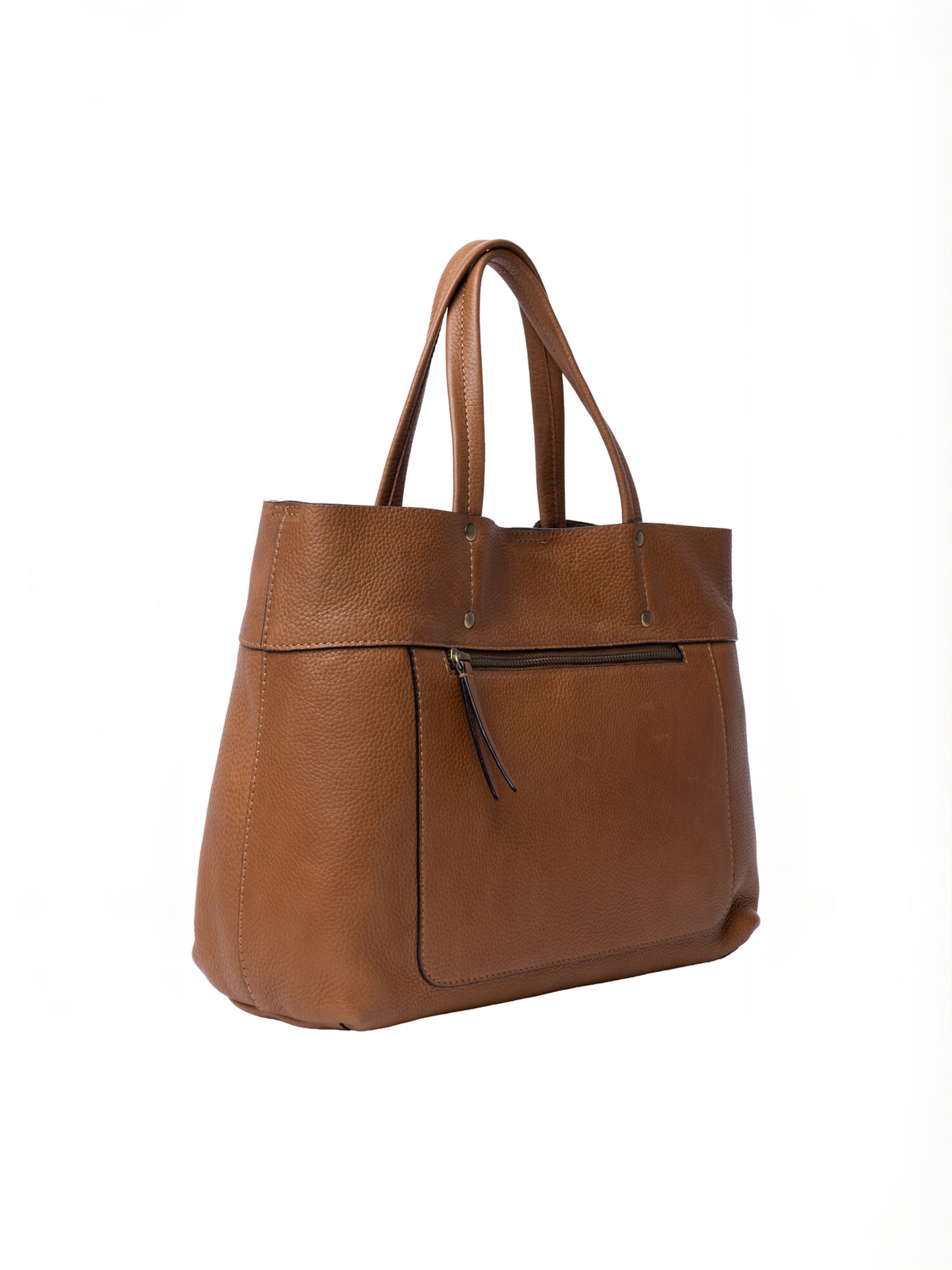 Cabas ' Sofie ' RE:DESIGNED en beige : sur le côté